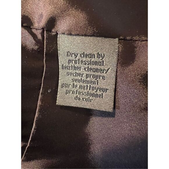 CK Calvin Klein Leather? Black & Gold Women’s Jacket w/Pockets Moto Style Size 6 - Picture 8 of 8